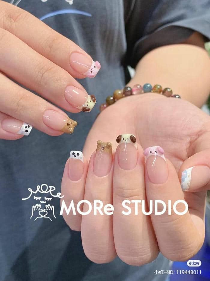 mẫu nail đơn giản cho móng ngắn