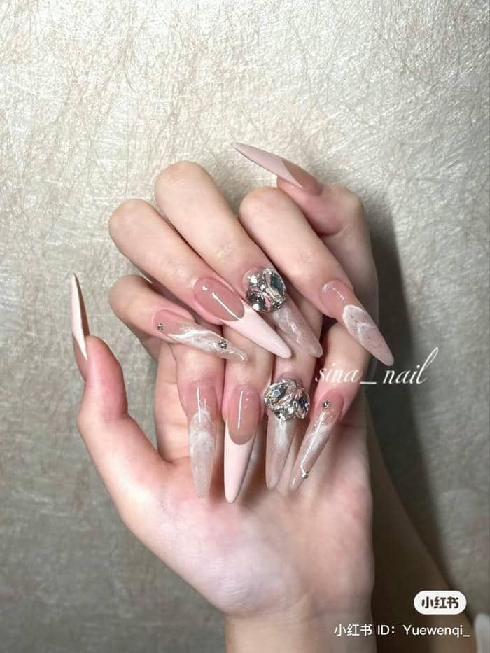 nail mắt mèo tròn nhọn