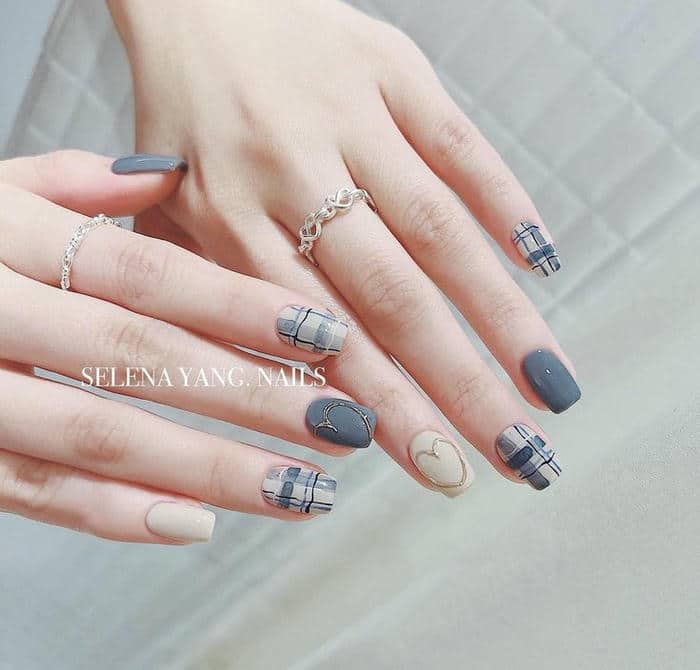 mẫu nail tay đơn giản cho móng ngắn