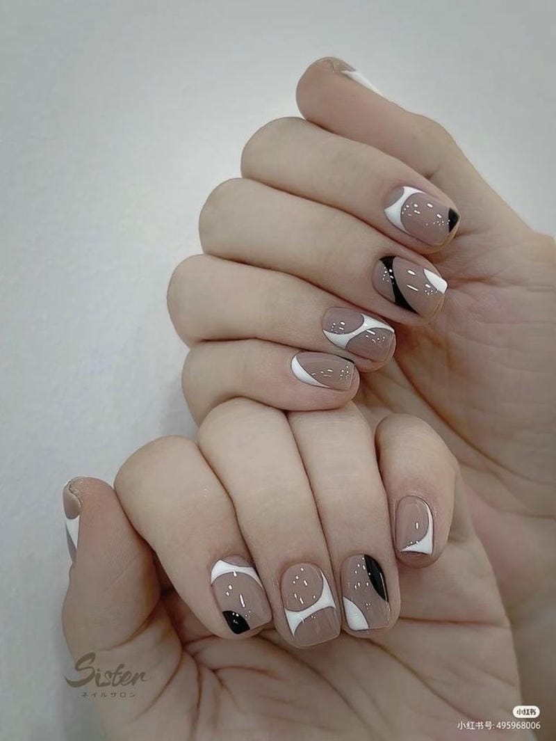 mẫu nail loang đơn giản