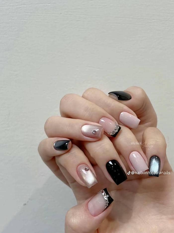 mẫu nail móng ngắn