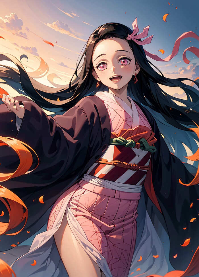 ảnh anime nezuko dễ thương