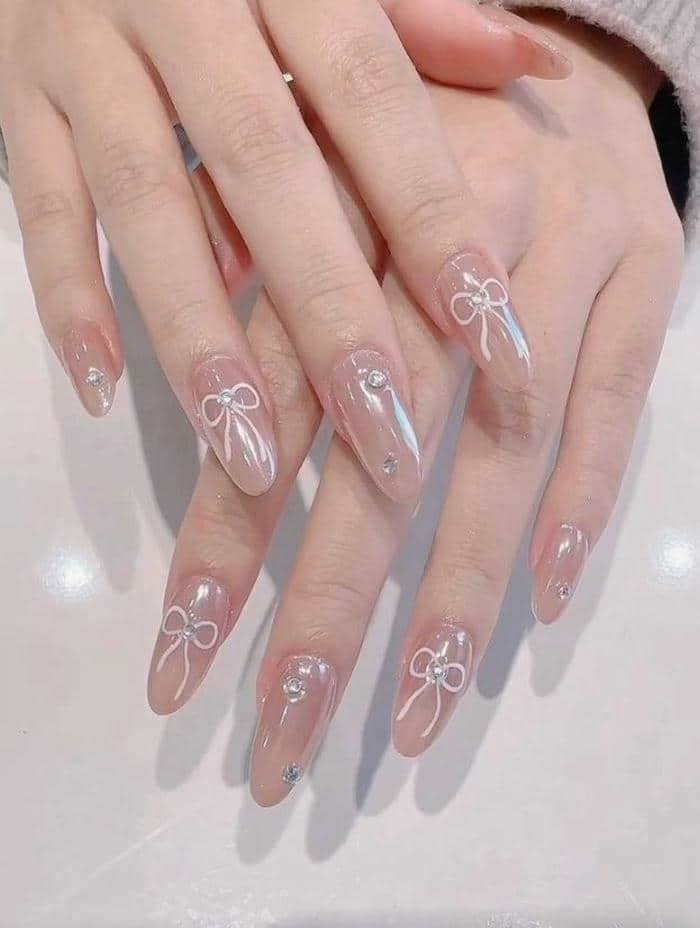 nail tráng gương nổi mắt mèo kim cương