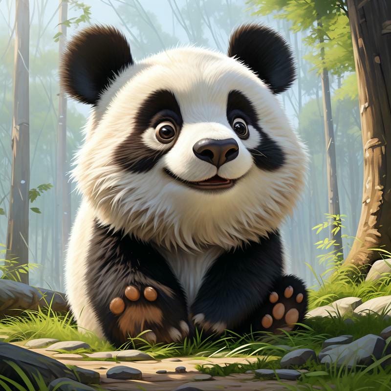 gấu panda cute