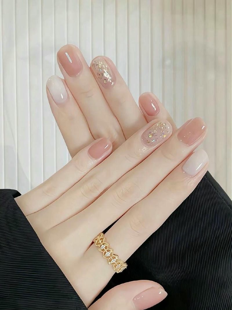 nail ẩn xà cừ đơn giản