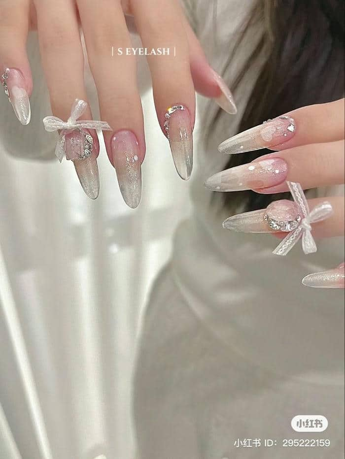 mẫu nail đẹp nail đính đá