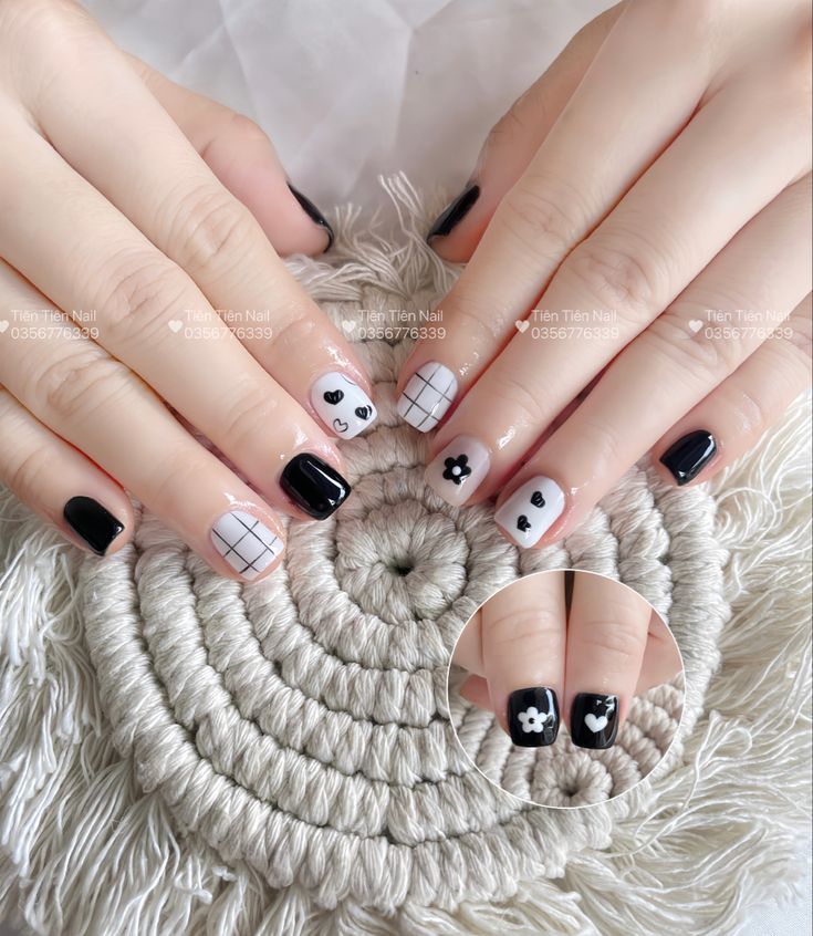 Nail móng ngắn dễ thương