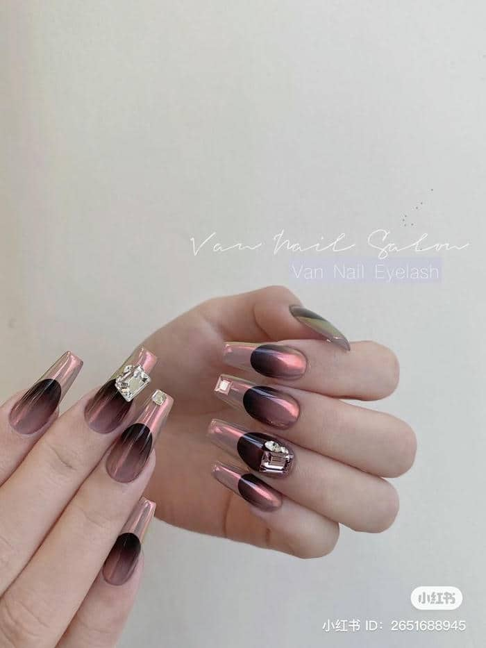 nail tráng gương nổi