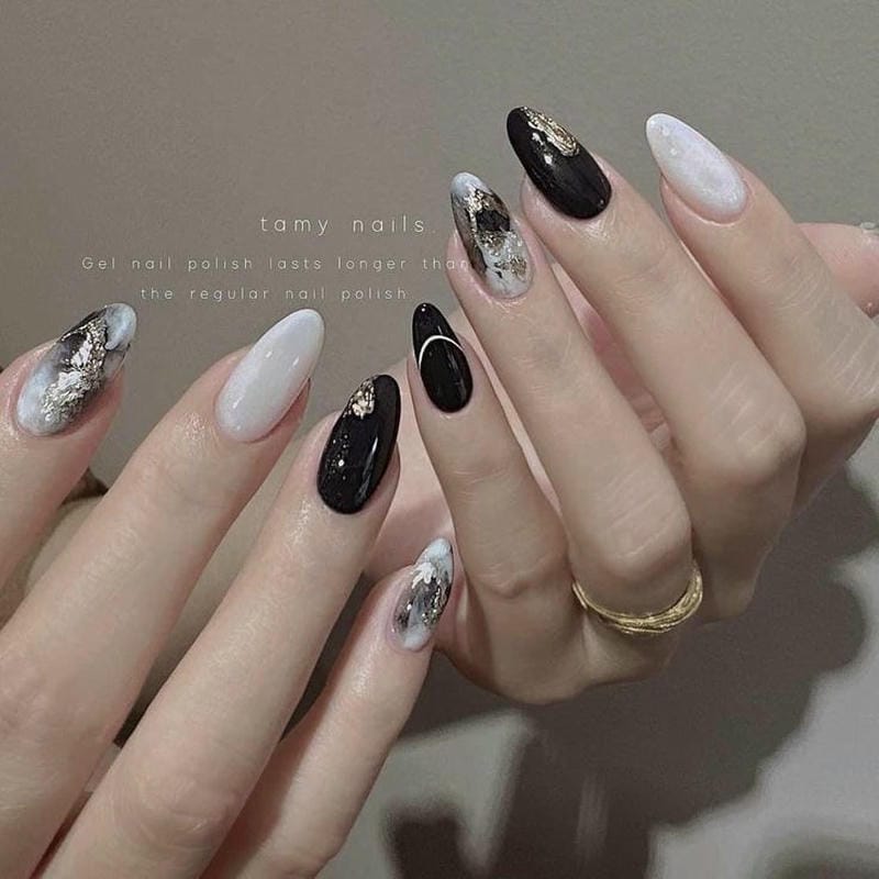 mẫu nail french đầu trắng đơn giản