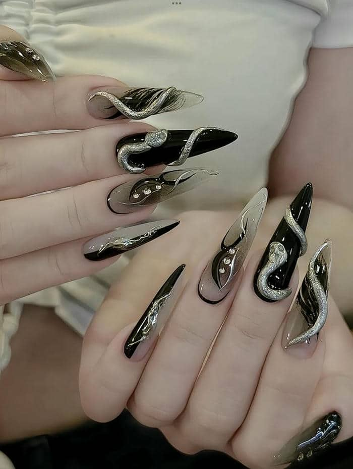 nail tráng gương ombre