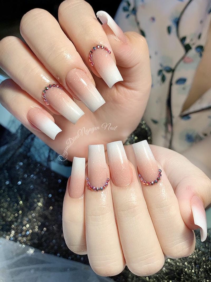 mẫu nail ombre đơn giản